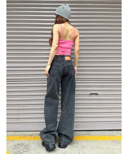 EGOIST（エゴイスト）の「カットオフハイウエストデニムワイドパンツ（デニムパンツ・レディース・ブラック/ダークブラック・S/M）」の18枚目の写真