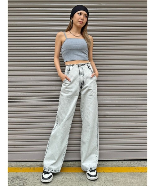 EGOIST（エゴイスト）の「カットオフハイウエストデニムワイドパンツ（デニムパンツ・レディース・ブラック/ダークブラック・S/M）」の11枚目の写真