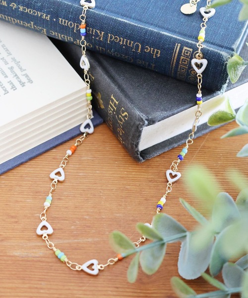 niko and...（ニコアンド）の「マルチパーツコンビネックレス（ネックレス・レディース・ライトブルー/ブラック/オフホワイト/グレー/イエロー/レッド/グリーン/ホワイト・0）」の2枚目の写真