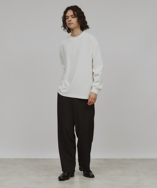 tk.TAKEO KIKUCHI(ティーケータケオキクチ)の「◆カラーワッフルオーバーサイズカットソー(Tシャツ/カットソー・メンズ・ホワイト/チャコールグレー/ブラック/ネイビー・02/03)」の14枚目の写真