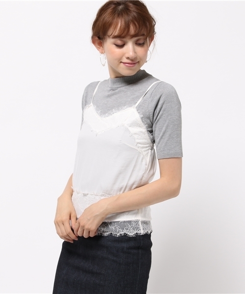 LIMITLESS LUXURY（リミットレスラグジュアリー）の「RACE VINTAGEキャミソール（キャミソール・レディース・ブラック/ネイビー/ホワイト・FREE）」の2枚目の写真