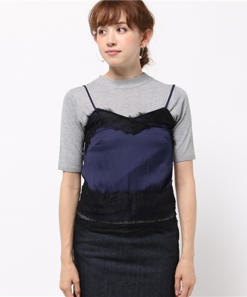 LIMITLESS LUXURY（リミットレスラグジュアリー）の「RACE VINTAGEキャミソール（キャミソール・レディース・ブラック/ネイビー/ホワイト・FREE）」の4枚目の写真