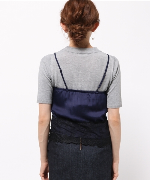 LIMITLESS LUXURY（リミットレスラグジュアリー）の「RACE VINTAGEキャミソール（キャミソール・レディース・ブラック/ネイビー/ホワイト・FREE）」の6枚目の写真