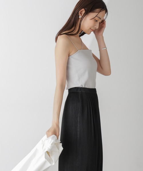 NANO universe(ナノユニバース)の「ラメテレコカップ付きアシメストラップキャミソール(キャミソール・レディース・ライトグレー/ライトベージュ/モカ・M/S)」の13枚目の写真