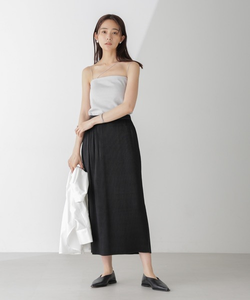 NANO universe(ナノユニバース)の「ラメテレコカップ付きアシメストラップキャミソール(キャミソール・レディース・ライトグレー/ライトベージュ/モカ・M/S)」の17枚目の写真