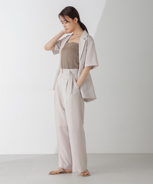 NANO universe(ナノユニバース)の「ラメテレコカップ付きアシメストラップキャミソール(キャミソール・レディース・ライトグレー/ライトベージュ/モカ・M/S)」の22枚目の写真