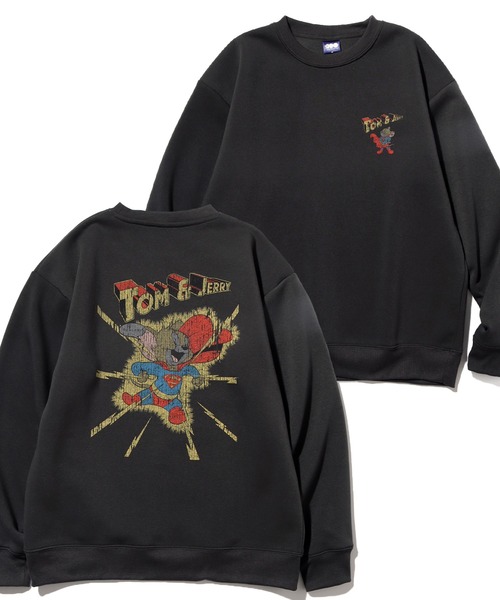 Tom&Jerry(トムアンドジェリー)の「【Tom & Jerry/トム & ジェリー】 アートワークデザイン 裏起毛 ピグメント加工 ROCKモチーフ スウェット トレーナー(スウェット・メンズ・ブラック系1/ブラック系3/ブラック系5/ブラック系6/ブラック系その他2/ブラック系2/ブラック系4/ブラック系その他/ブラック系その他3・L/LL/M)」の5枚目の写真