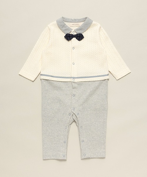 【セール】ケーブルレイヤードカバーオール（ロンパース）｜sense of wonder（センスオブワンダー）