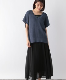 GLOBAL WORK（グローバルワーク）の「ゆるVネックニットプルオーバー＊スカートSET/115402（スカート）」