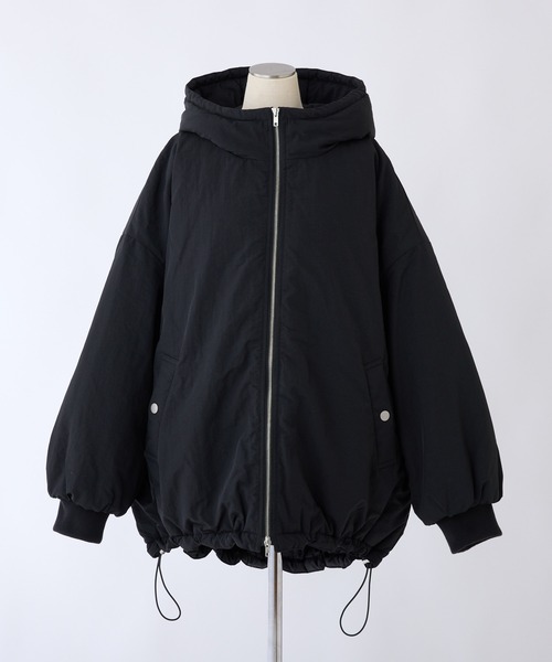 one after another NICE CLAUP（ワンアフターアナザーナイスクラップ）の「モンスターパーカーオーバーサイズブルゾン（ブルゾン・レディース・オフホワイト/ブラック/ライトグリーン/サックスブルー/ピンク・FREE）」の10枚目の写真