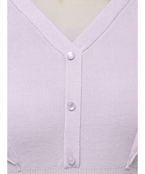 MERCURYDUO(マーキュリーデュオ)の「2WAYオーガンジードッキングラッフルニットワンピース(ワンピース・レディース・ブラック/ラベンダー/ブルー・SMALL/MEDIUM)」の5枚目の写真