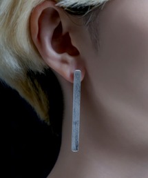 【YArKA/ヤーカ】surface processing oblong design flat pierce  [ftdtf7] / 表面加工長方形フラットデザインピアス