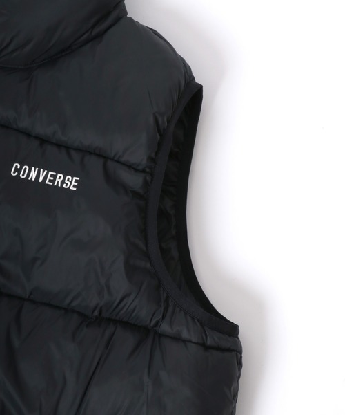 CONVERSE（コンバース）の「CONVERSE（コンバース）軽量フェイクダウンベスト レディース/ナイロンジャケット中綿ベスト（ダウンベスト・レディース・ブラック/ベージュ/ブラウン/グリーン・M/L）」の16枚目の写真