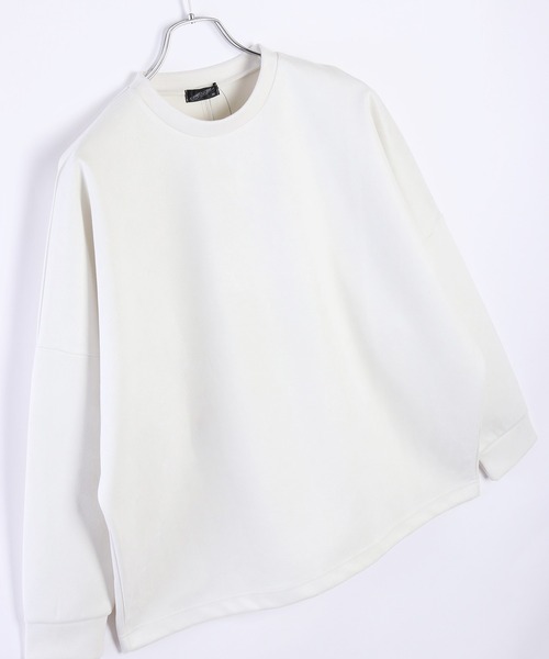WESTSEA(ウエストシー)の「フェイクスエード 無地 ドルマンプルオーバー(Tシャツ/カットソー・メンズ・オフホワイト/グレー/チャコール/ネイビー・M/L)」の2枚目の写真