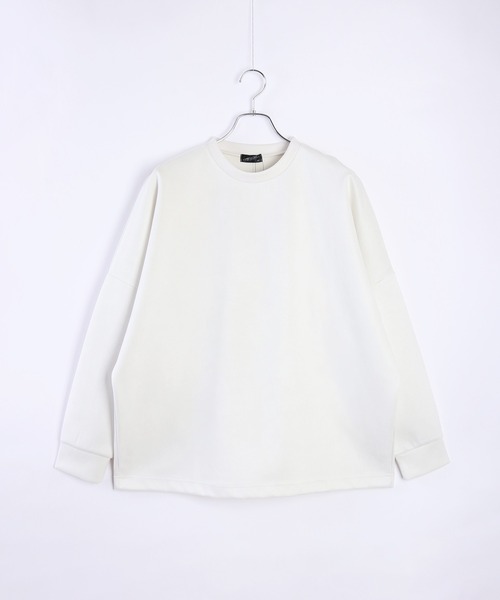 WESTSEA(ウエストシー)の「フェイクスエード 無地 ドルマンプルオーバー(Tシャツ/カットソー・メンズ・オフホワイト/グレー/チャコール/ネイビー・M/L)」の5枚目の写真