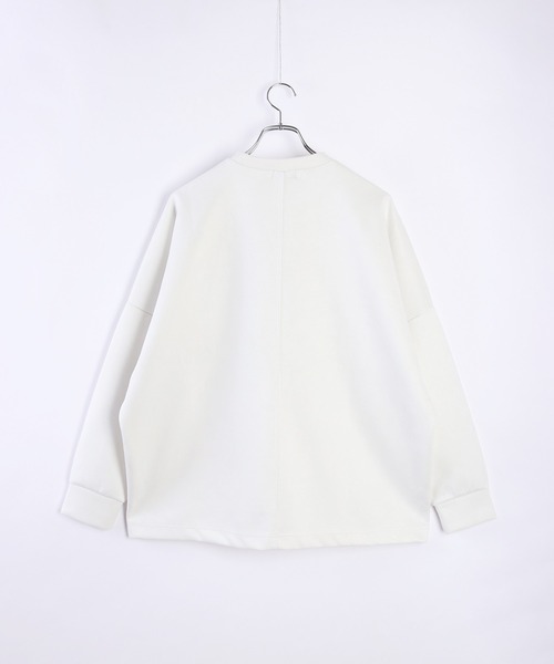 WESTSEA(ウエストシー)の「フェイクスエード 無地 ドルマンプルオーバー(Tシャツ/カットソー・メンズ・オフホワイト/グレー/チャコール/ネイビー・M/L)」の6枚目の写真