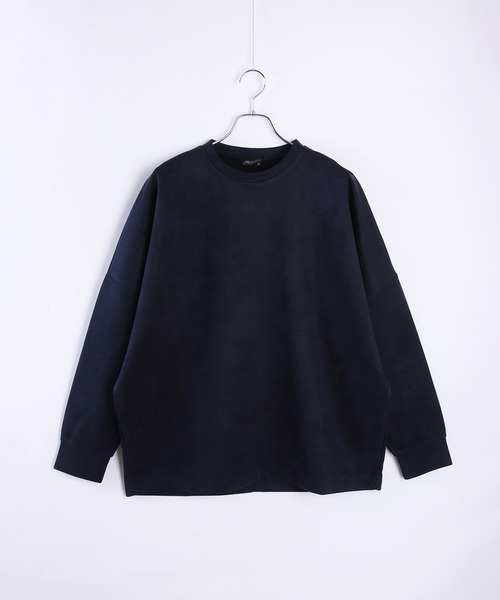WESTSEA(ウエストシー)の「フェイクスエード 無地 ドルマンプルオーバー(Tシャツ/カットソー・メンズ・オフホワイト/グレー/チャコール/ネイビー・M/L)」の11枚目の写真