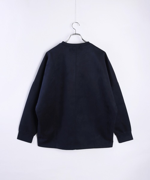 WESTSEA(ウエストシー)の「フェイクスエード 無地 ドルマンプルオーバー(Tシャツ/カットソー・メンズ・オフホワイト/グレー/チャコール/ネイビー・M/L)」の12枚目の写真