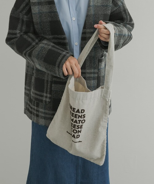 beej（ビージ）の「『別注』beej×DOORS　ロゴトート（トートバッグ・レディース・グレー/ブラウン・ONE）」の5枚目の写真