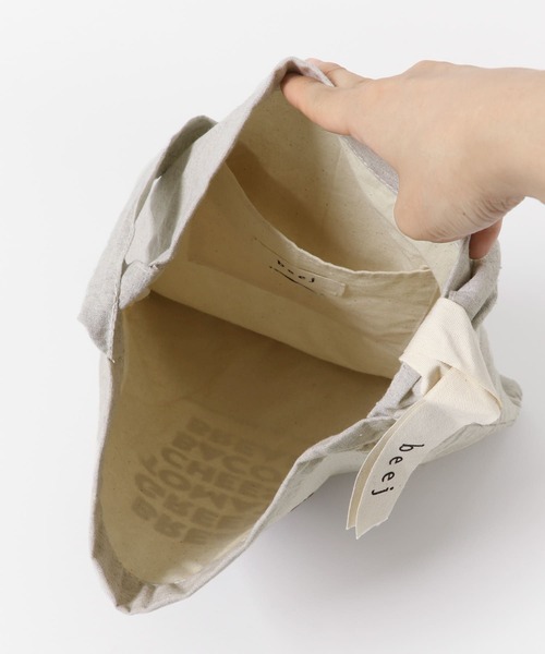 beej（ビージ）の「『別注』beej×DOORS　ロゴトート（トートバッグ・レディース・グレー/ブラウン・ONE）」の10枚目の写真