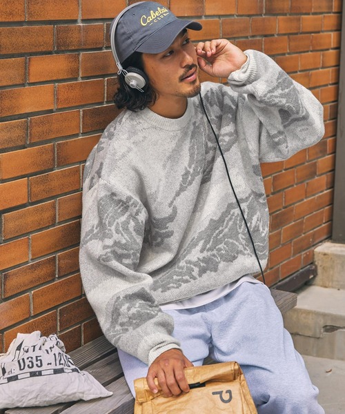 THE CRAFT CREW PRODUCTS(ザクラフトクループロダクツ)の「マルチパターンジャガードクルーネックウォッシャブルニット【THE CRAFT CREW PRODUCTS】(ニット/セーター・メンズ・ブラウン/ブラック系1/ネイビー系1/ブラック系3/ブラック系4/ブラック/グレー系3/アイボリー系4・S/M/L)」の7枚目の写真