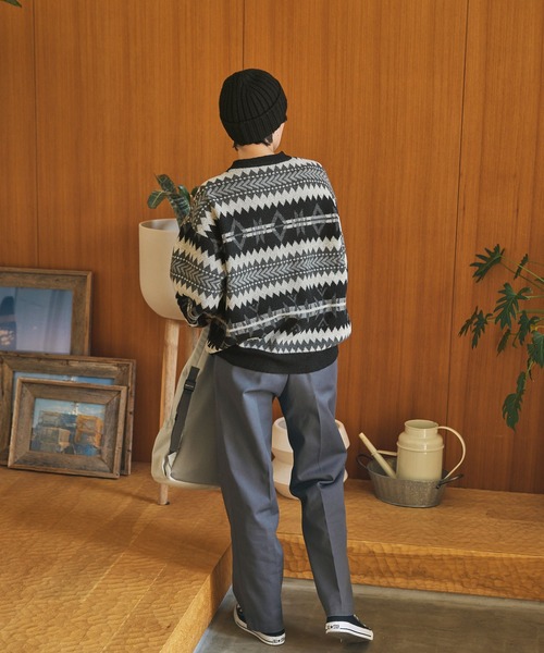 THE CRAFT CREW PRODUCTS(ザクラフトクループロダクツ)の「マルチパターンジャガードクルーネックウォッシャブルニット【THE CRAFT CREW PRODUCTS】(ニット/セーター・メンズ・ブラウン/ブラック系1/ネイビー系1/ブラック系3/ブラック系4/ブラック/グレー系3/アイボリー系4・S/M/L)」の21枚目の写真