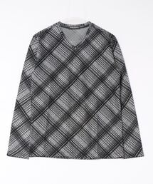 HIDEAWAYS NICOLE | ブリスターチェックJQＶネックプルオーバー(Tシャツ/カットソー)