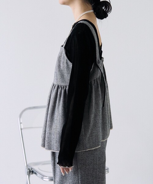 FREAK'S STORE(フリークスストア)の「ツイードビスチェ(キャミソール・レディース・ブラック/ブラウン・フリ-)」の17枚目の写真