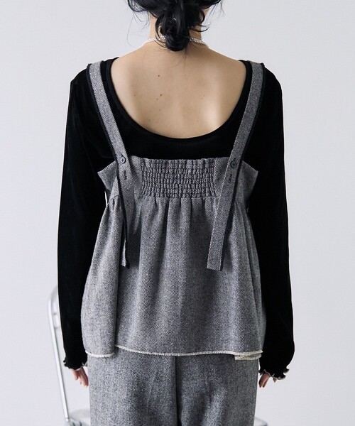 FREAK'S STORE(フリークスストア)の「ツイードビスチェ(キャミソール・レディース・ブラック/ブラウン・フリ-)」の18枚目の写真