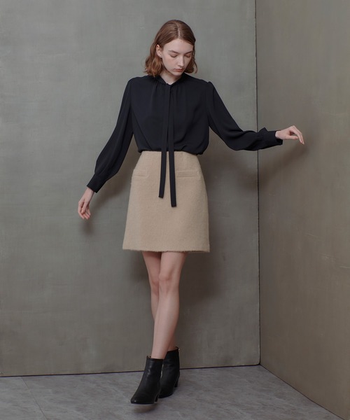 allureville（アルアバイル）の「ジョーゼットボウタイブラウス