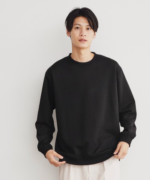 THE SHOP TK (ザ ショップ ティーケー )の「◆ふくれキルティングプルオーバー(Tシャツ/カットソー・メンズ・ブラック/オフホワイト/ネイビー・02/03/04)」の13枚目の写真
