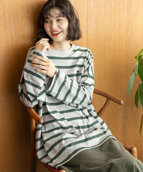 POLO BCS（ポロ ビーシーエス）の「【POLO BCS(ポロ・ビーシーエス)】アソートロンＴ（Tシャツ/カットソー・レディース・オフホワイト/グレー/ネイビー/ダークブルー・SHORT/LONG）」の10枚目の写真