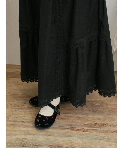 Samansa Mos2（サマンサ モスモス）の「切替レースぺチスカート（スカート・レディース・ブラック/キナリ/モカ・F）」の10枚目の写真