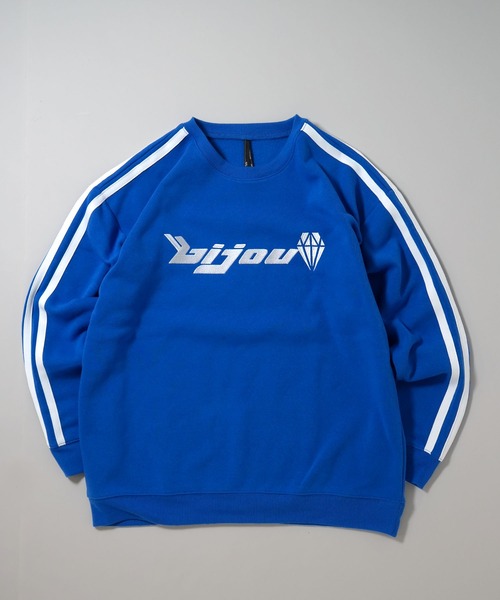 Anytime Songs(エニータイムソングス)の「uniform design sweat shirt/ユニフォームデザイン 裏起毛 スウェットシャツ ブロークコア(スウェット・メンズ・ホワイト/ブルー/ブラック/ブルー系その他/ホワイト系その他/ブラック系その他・M/L/XL)」の5枚目の写真