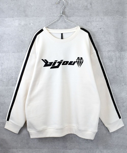 Anytime Songs(エニータイムソングス)の「uniform design sweat shirt/ユニフォームデザイン 裏起毛 スウェットシャツ ブロークコア(スウェット・メンズ・ホワイト/ブルー/ブラック/ブルー系その他/ホワイト系その他/ブラック系その他・M/L/XL)」の20枚目の写真