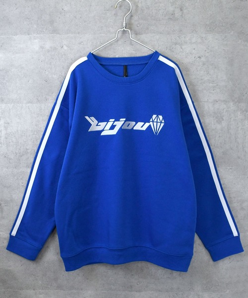 Anytime Songs(エニータイムソングス)の「uniform design sweat shirt/ユニフォームデザイン 裏起毛 スウェットシャツ ブロークコア(スウェット・メンズ・ホワイト/ブルー/ブラック/ブルー系その他/ホワイト系その他/ブラック系その他・M/L/XL)」の16枚目の写真
