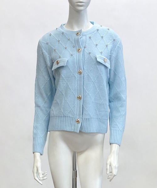 セール】ビジュー付きカーディガン（カーディガン/ボレロ