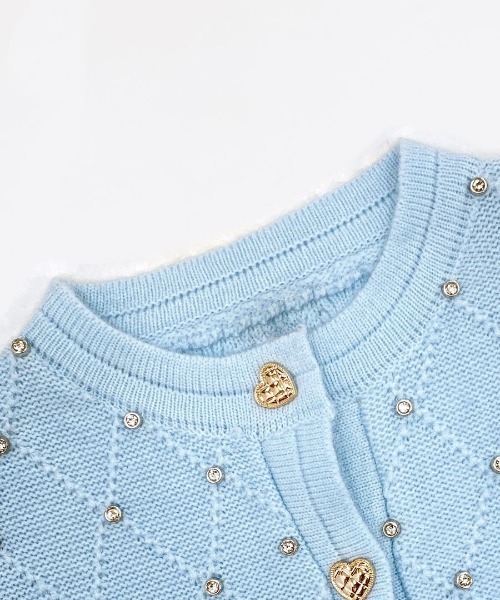 セール】ビジュー付きカーディガン（カーディガン/ボレロ