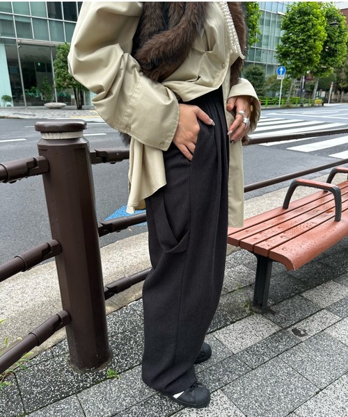 archives（アルシーヴ）の「【Ltd.】PAINTER PANTS（その他パンツ・レディース・ブラック/アイボリー・MEDIUM）」の2枚目の写真