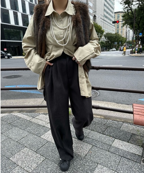 archives（アルシーヴ）の「【Ltd.】PAINTER PANTS（その他パンツ・レディース・ブラック/アイボリー・MEDIUM）」の3枚目の写真