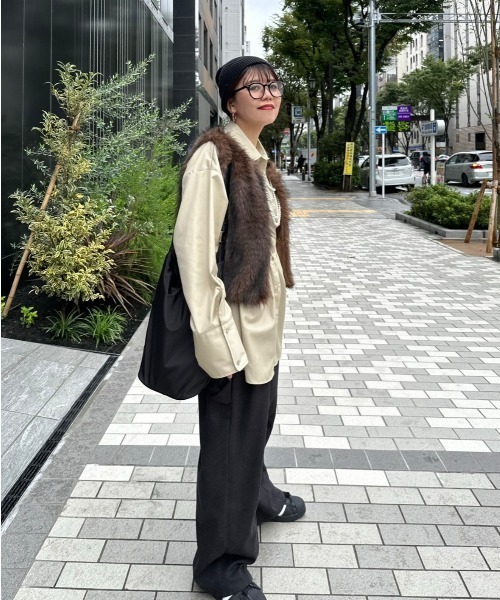 archives（アルシーヴ）の「【Ltd.】PAINTER PANTS（その他パンツ・レディース・ブラック/アイボリー・MEDIUM）」の6枚目の写真