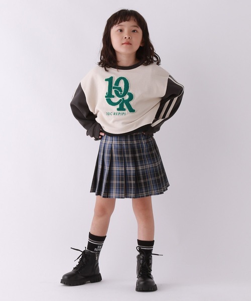 10C REPIPI（ジューシーレピピ）の「【10C REPIPI】サガラワッペンショートスウェット（スウェット・キッズ・アイボリー/グレー/サックスブルー・130cm/110cm/120cm）」の6枚目の写真