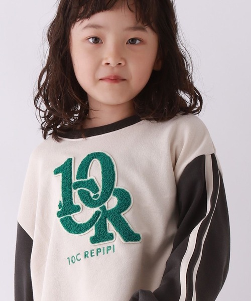 10C REPIPI（ジューシーレピピ）の「【10C REPIPI】サガラワッペンショートスウェット（スウェット・キッズ・アイボリー/グレー/サックスブルー・130cm/110cm/120cm）」の9枚目の写真