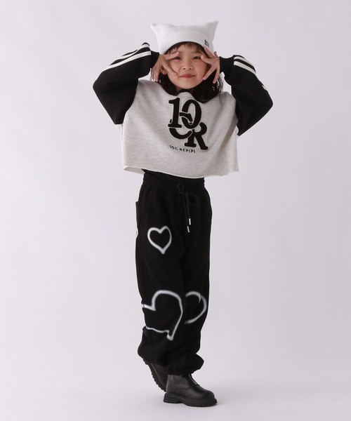 10C REPIPI（ジューシーレピピ）の「【10C REPIPI】サガラワッペンショートスウェット（スウェット・キッズ・アイボリー/グレー/サックスブルー・130cm/110cm/120cm）」の10枚目の写真