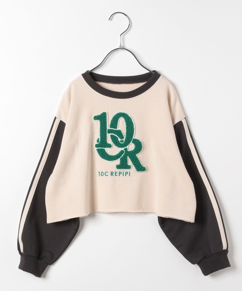 10C REPIPI（ジューシーレピピ）の「【10C REPIPI】サガラワッペンショートスウェット（スウェット・キッズ・アイボリー/グレー/サックスブルー・130cm/110cm/120cm）」の15枚目の写真