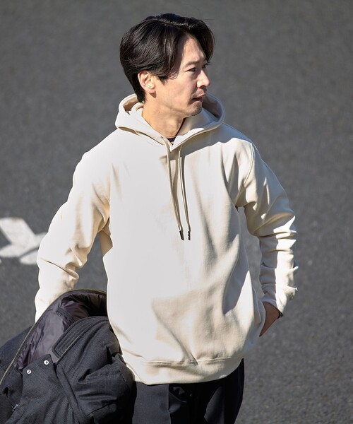 SHIPS（シップス）の「SHIPS:〈吸湿発熱〉モイスチャー プルオーバー パーカー（パーカー・メンズ・ベージュ/ブラウン/ブラック/ナチュラル/グレー・SMALL/MEDIUM/LARGE/X-LARGE）」の5枚目の写真