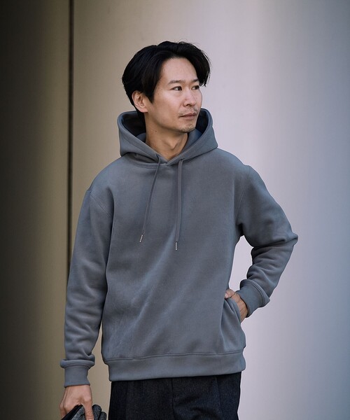 SHIPS（シップス）の「SHIPS:〈吸湿発熱〉モイスチャー プルオーバー パーカー（パーカー・メンズ・ベージュ/ブラウン/ブラック/ナチュラル/グレー・SMALL/MEDIUM/LARGE/X-LARGE）」の18枚目の写真