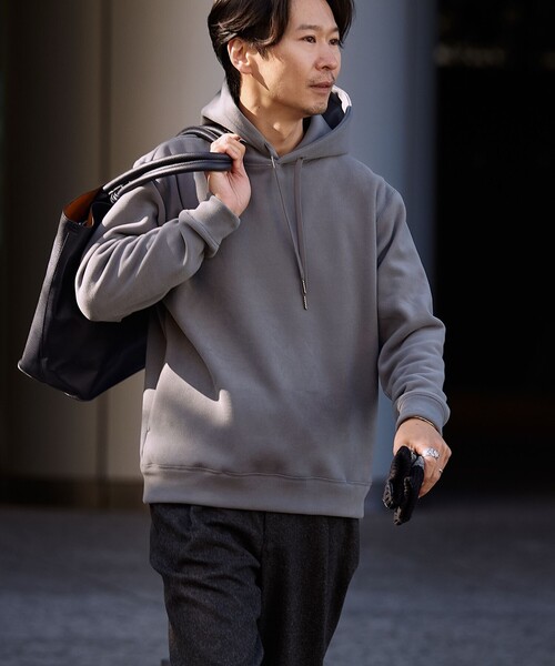 SHIPS（シップス）の「SHIPS:〈吸湿発熱〉モイスチャー プルオーバー パーカー（パーカー・メンズ・ベージュ/ブラウン/ブラック/ナチュラル/グレー・SMALL/MEDIUM/LARGE/X-LARGE）」の19枚目の写真