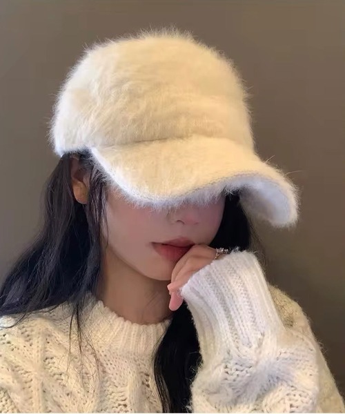 ammy.（エイミードット）の「【 ammy. / エイミードット 】 ヘアリー エコファー キャップ（キャップ・レディース・ホワイト/ブラック/グレイッシュベージュ・FREE）」の5枚目の写真