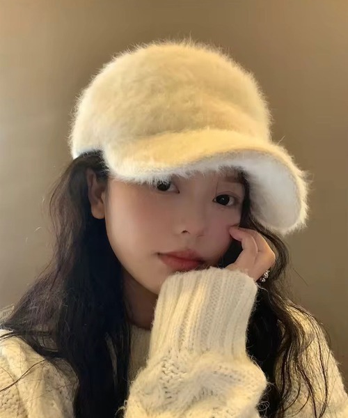 ammy.（エイミードット）の「【 ammy. / エイミードット 】 ヘアリー エコファー キャップ（キャップ・レディース・ホワイト/ブラック/グレイッシュベージュ・FREE）」の4枚目の写真